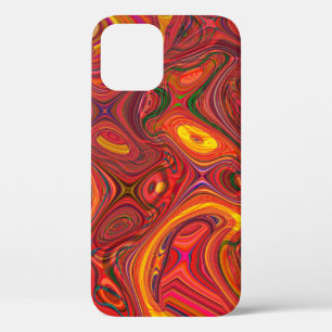Kleurrijke psychedelische achtergrond gemaakt van  iPhone 12 hoesje