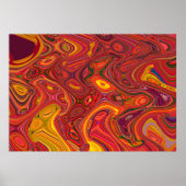 Kleurrijke psychedelische achtergrond gemaakt van  poster (Voorkant)