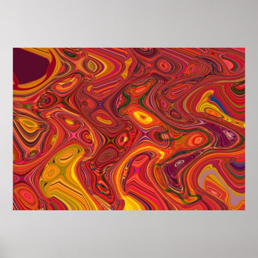 Kleurrijke psychedelische achtergrond gemaakt van  poster (Voorkant)