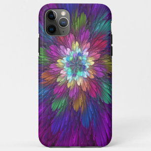 Kleurrijke Psychedelische Bloem Abstracte Fractale iPhone 11 Pro Max Hoesje