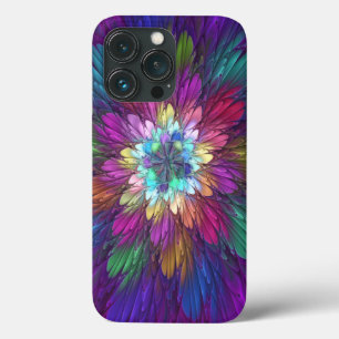 Kleurrijke Psychedelische Bloem Abstracte Fractale iPhone 13 Pro Hoesje