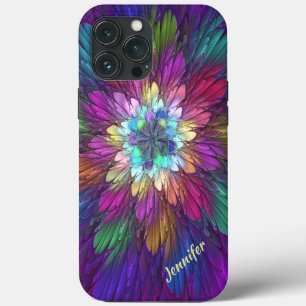 Kleurrijke Psychedelische Bloem Abstracte Fractale iPhone 13 Pro Max Hoesje