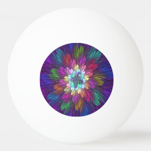 Kleurrijke psychedelische bloem abstracte fractale pingpongballen