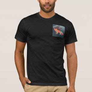 Kleurrijke Psychedelische Kat Clipart T-shirt