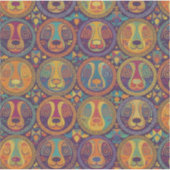 Kleurrijke Psychedelische Kat Sticker (Voorkant)