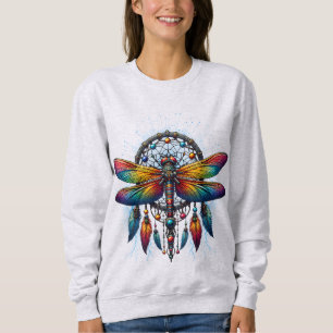 Kleurrijke Psychedelische Libelle Dreamcatcher Boh Trui