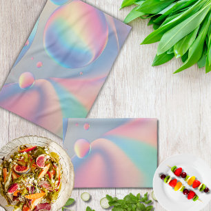 Kleurrijke psychedelische roze blauw Blauwgroen pa Theedoek