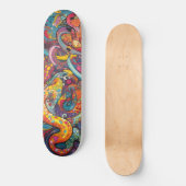 Kleurrijke psychedelische tentakels skateboard (Voorkant)
