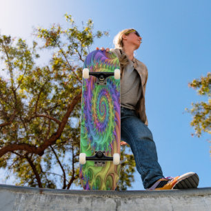 Kleurrijke Psychedelische Trippy beweegt het Art. Skateboard