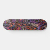 Kleurrijke psychedelische wezens skateboard (Horizontaal)