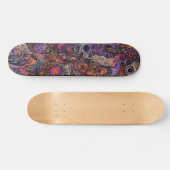 Kleurrijke psychedelische wezens skateboard (Horizontaal)
