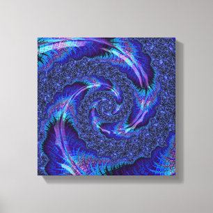 Kleurrijke Psychoactieve Spiraalvormige Fractale K Canvas Afdruk