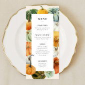 Kleurrijke Pumpkins Thanksgiving Diner Menu