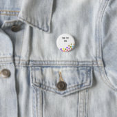 Kleurrijke Puppy Paw Prints met aangepaste tekst Ronde Button 3,2 Cm (In situ)