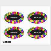 'Kleurrijke puzzel' stickers (Vel)