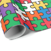 Kleurrijke Puzzel Stuk Wrapping Papier (Rol Hoek)