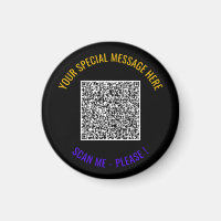 Kleurrijke QR Code Aangepaste Tekst en Kleuren Mag
