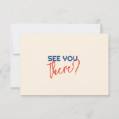 Kleurrijke QR-code handgeschreven eigenzinnige Sch RSVP Kaartje (Achterkant)