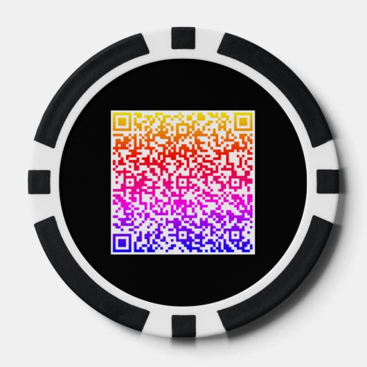 Kleurrijke QR Code Scan Poker Chips - Kies kleuren (Voorkant)