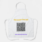 Kleurrijke QR Code Schort met Aangepaste Tekst en (Voorkant)