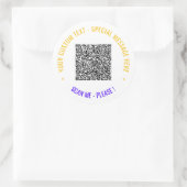 Kleurrijke QR-code sticker sjabloon met aangepaste (Tas)