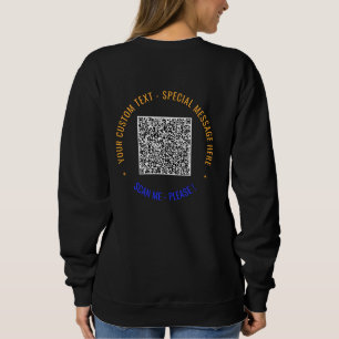Kleurrijke QR-code sweatshirt Aangepaste tekst en