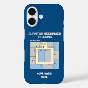 Kleurrijke Quantum Mechanics Building iPhone 16 Hoesje