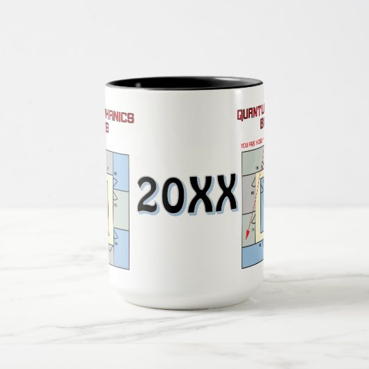 Kleurrijke Quantum Mechanics Building Mok (Midden)