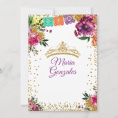 Kleurrijke Quinceañera Emerald Groene Bloem Verjaa Kaart (Achterkant)