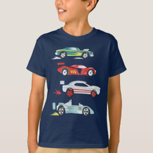 Kleurrijke Raceauto Collectie Jongens T-Shirt