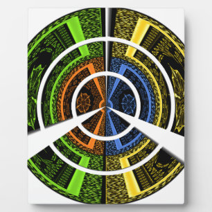 Kleurrijke Radial Art Print Fotoplaat