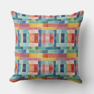 Kleurrijke Rainbow Abstract Paint Waterverf Patter Buitenkussen