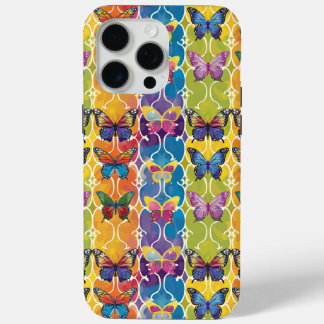 Kleurrijke Rainbow Butterflies Digitaal Patroon iPhone 15 Pro Max Hoesje