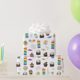 Kleurrijke Rainbow Cake Desserts & Sprinkles Patro Cadeaupapier