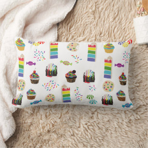 Kleurrijke Rainbow Cake Desserts & Sprinkles Patro Kussen