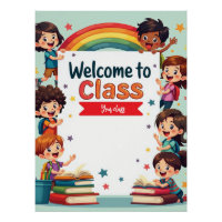 Kleurrijke Rainbow Classroom Wall Art