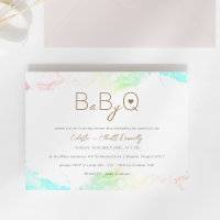 Kleurrijke Rainbow Clouds Baby-Q BBQ Baby shower