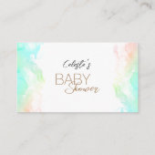 Kleurrijke Rainbow Clouds Baby shower Display Douc Informatiekaartje (Achterkant)