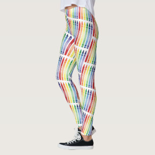 Kleurrijke Rainbow Crayons Patroon Leggings