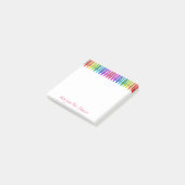 Kleurrijke Rainbow Crayons personaliseren notities Post-it® Notes (Schuin)