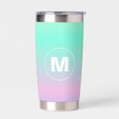 Kleurrijke Rainbow Custom Monogram Geïsoleerde Drinkbeker (Links)