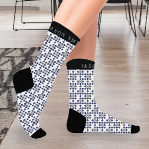 Kleurrijke Rainbow Diagonal Checkered I Monogram Sokken