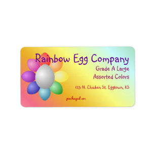 Kleurrijke Rainbow Eggs Ei Carton Label