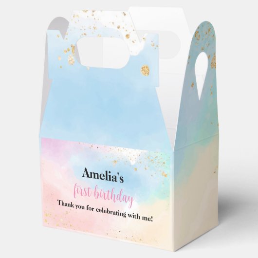 Kleurrijke Rainbow Favor Box Verjaardagsfeestje Bedankdoosjes (Geopend)