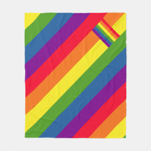 Kleurrijke Rainbow Flag Gay Pride Fleece Deken