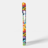 Kleurrijke Rainbow Floral Pattern iPhone Case (Achterkant / Links)