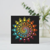 Kleurrijke Rainbow Mandala Note Kaart (Staand voorkant)