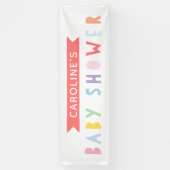 Kleurrijke Rainbow Modern Baby shower Banner (Verticaal)