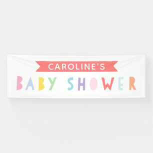 Kleurrijke Rainbow Modern Baby shower Banner
