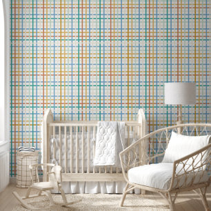 Kleurrijke Rainbow Plaid Wallpaper Behang